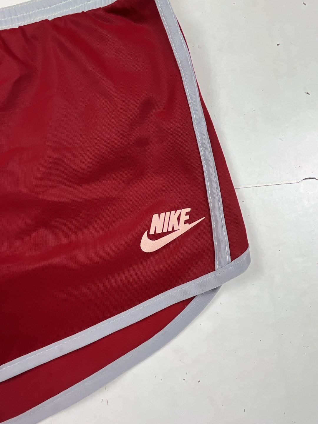 Nike Vintage Sprinter Shorts Size Large Red White 80s Nylon Running of 3