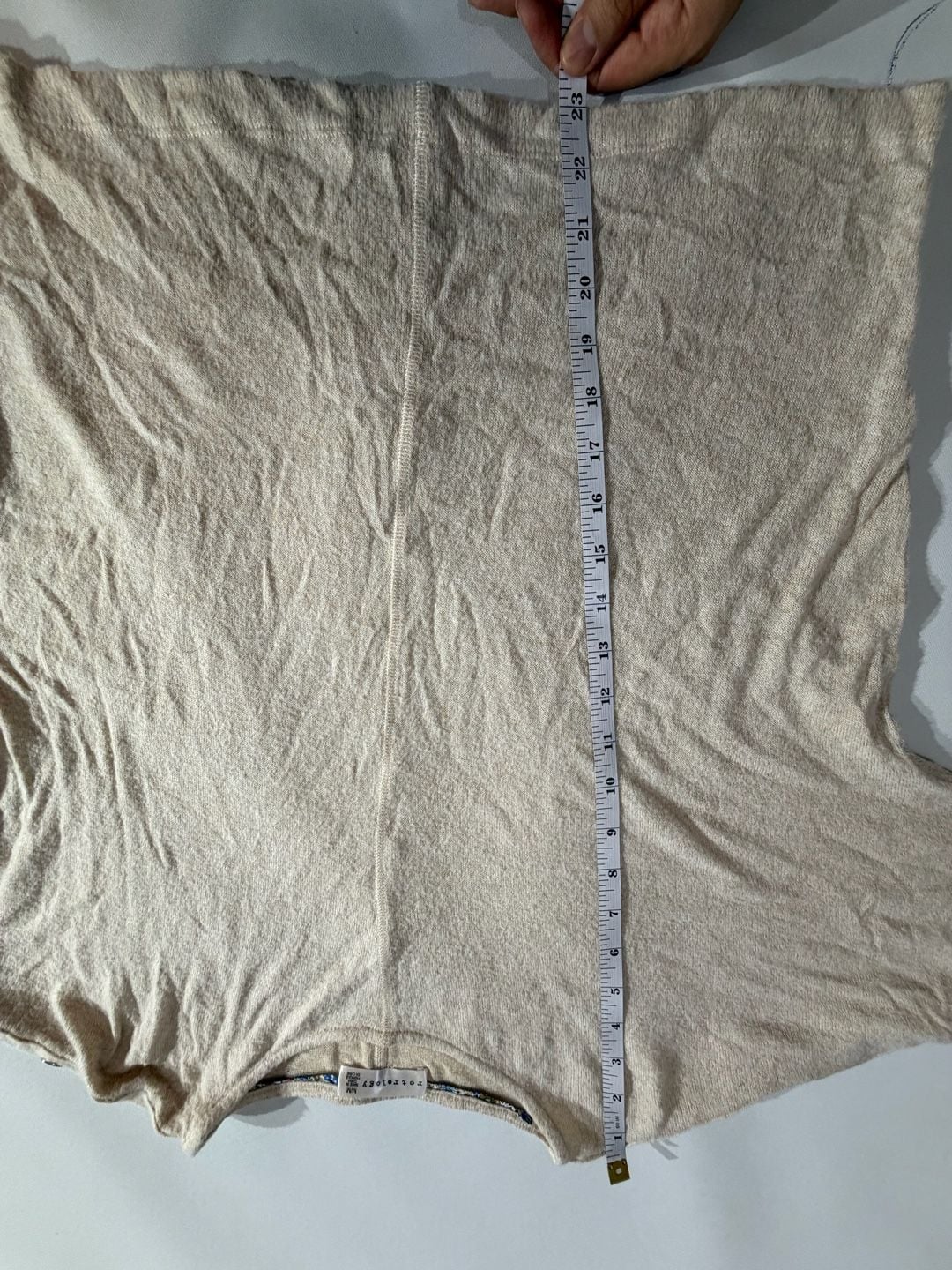 Retrology Beige Cream Knit Long Sleeve Top Pullover Medium M 5