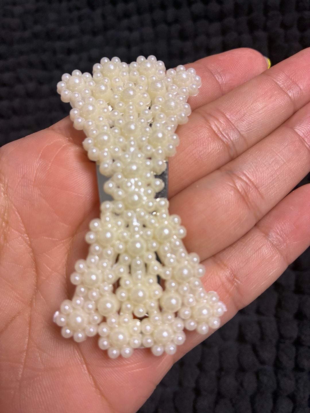 Unbranded Faux Pearl Hair Clip Set White Bow Barrettes Hair Accessories 3