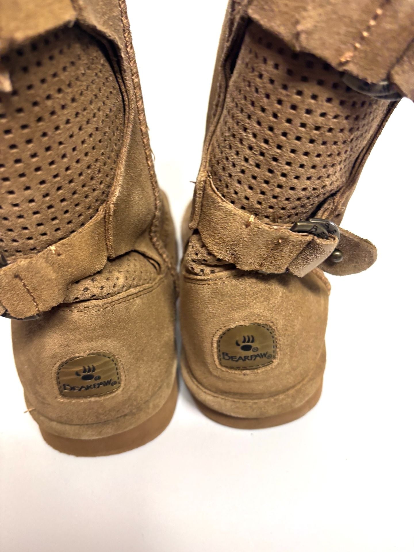 Bearpaw Mid-Calf Suede Boots Size 9 Hickory Brown 8