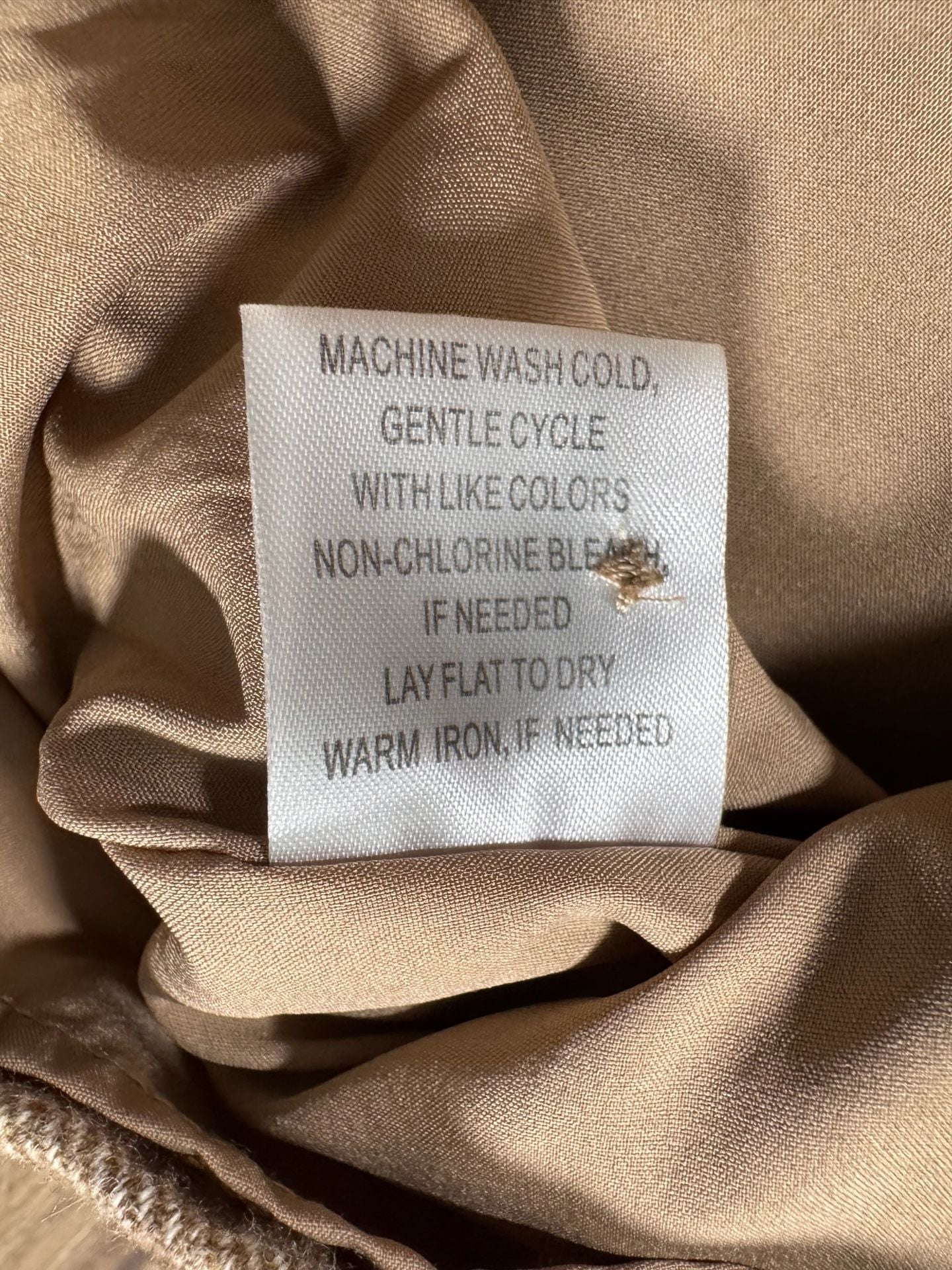 Sweet Salt Wednesday Dress Tan Tweed Peter Pan Collar Wool Blend M 8