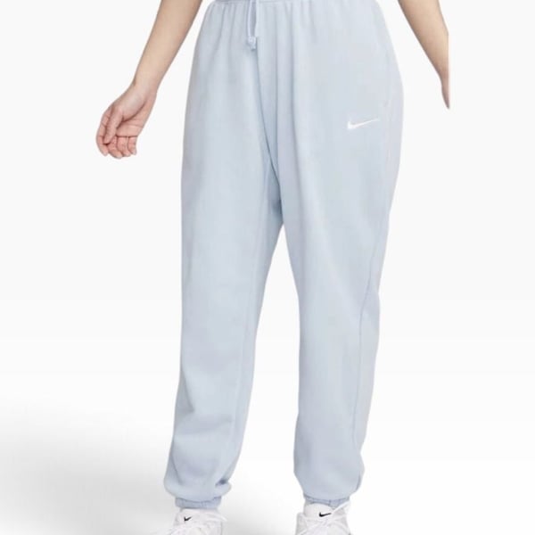 Nike Phoenix Fleece High-Waisted Sweatpants Light Blue Size M