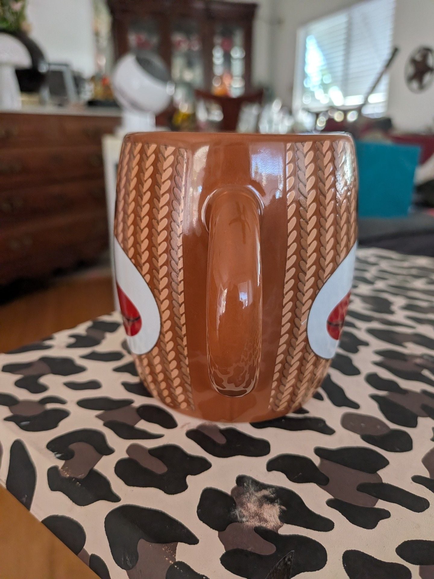 Sock Monkey Ceramic Double Handle Coffee Mug 4