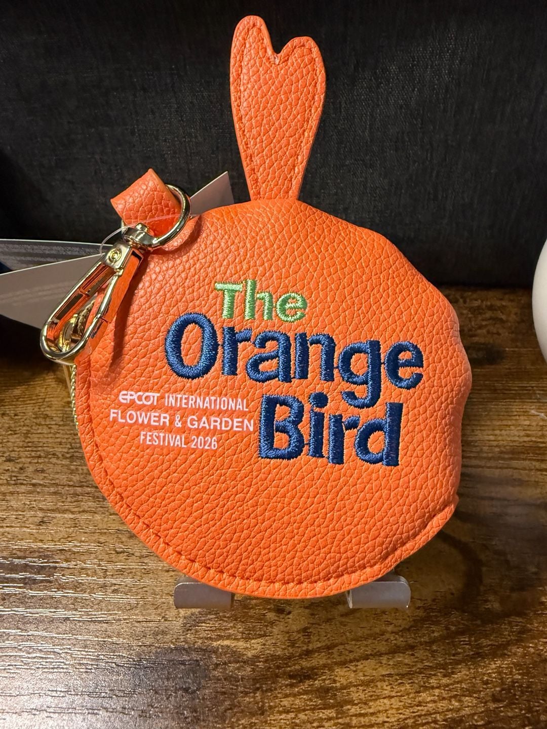 NWT Disney Parks Orange Bird Coin Purse Epcot Flower & Garden 3