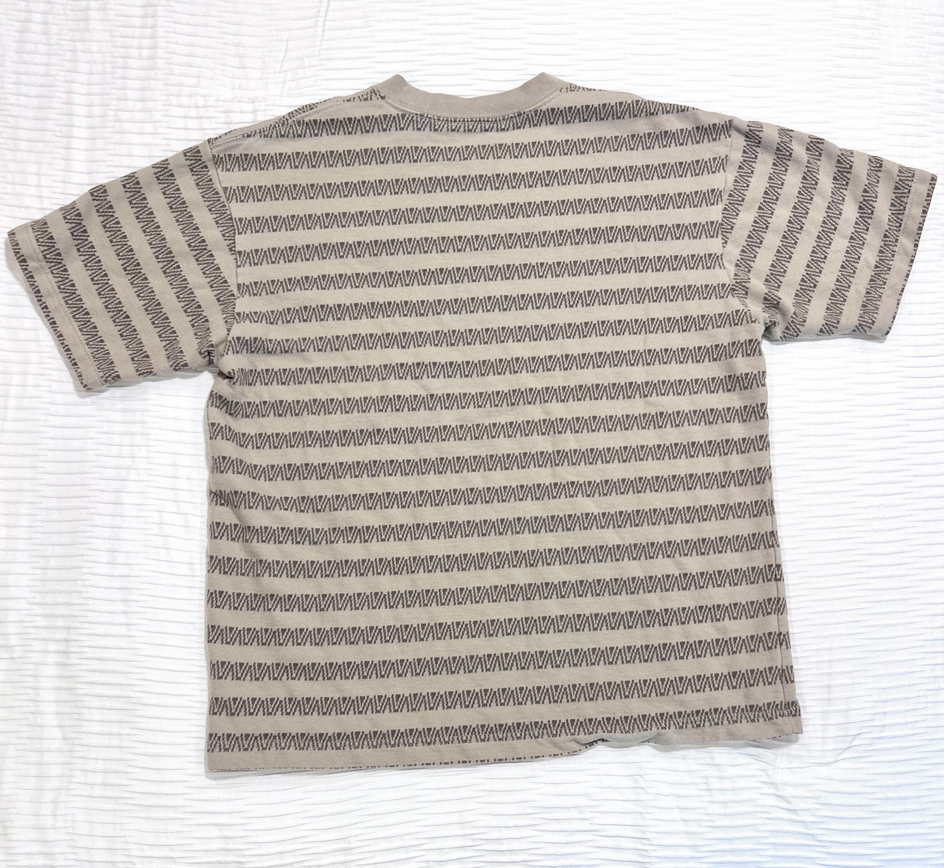 Vans Palmer Jacquard T-Shirt Size Medium Tan Brown Loose Fit Short Sleeve 4