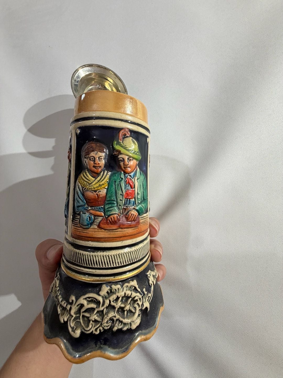 Vintage German Lidded Musical Beer Stein Tankard 2