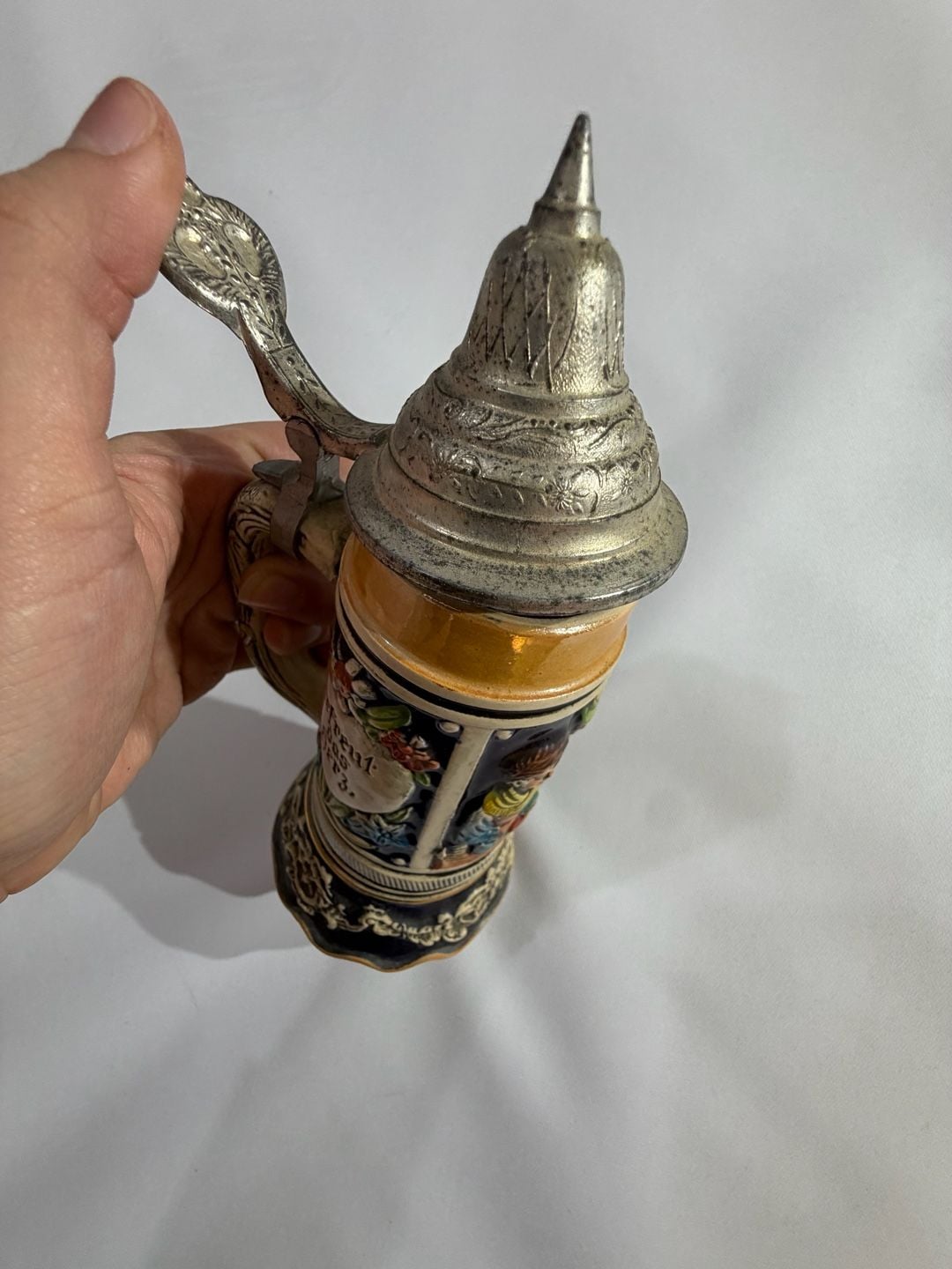 Vintage German Lidded Musical Beer Stein Tankard 5