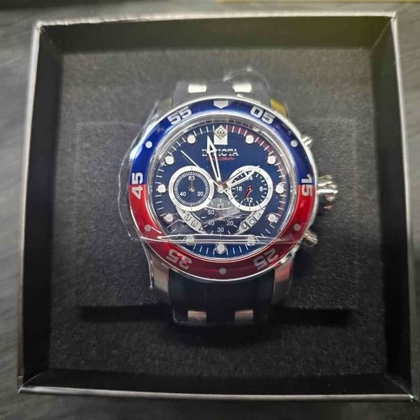 Invicta Pro Diver Chronograph Watch Blue Dial Pepsi Bezel