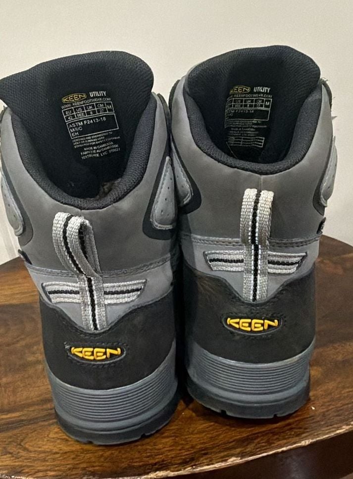 Keen Utility Waterproof Work Boots Size 9 EE Gray Black 5