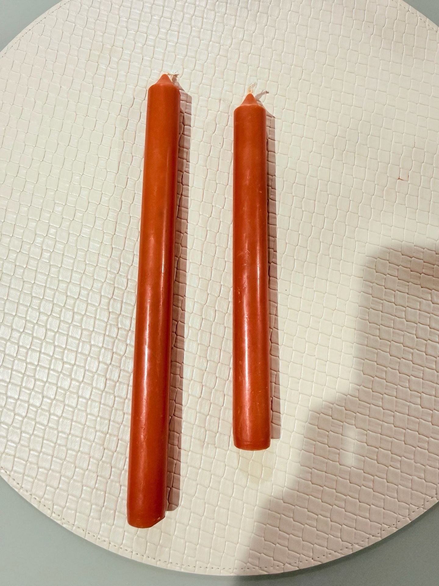 Orange Taper Candles 1