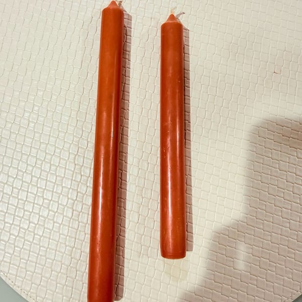 Orange Taper Candles