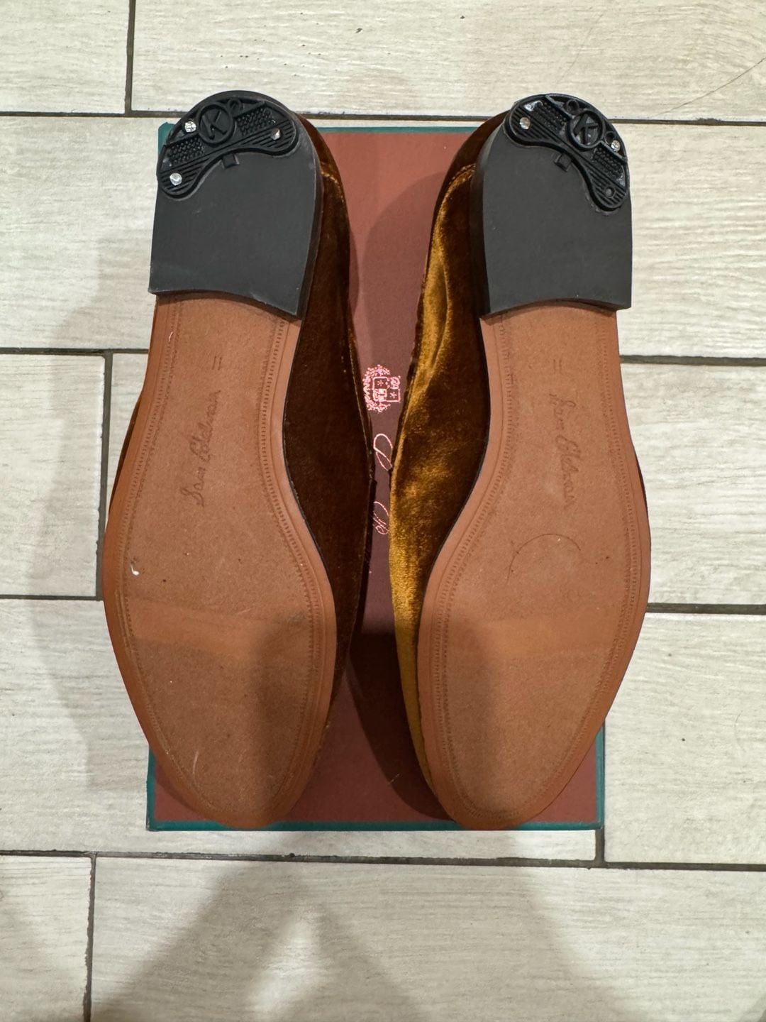 Sam Edelman Loraine Bit Loafer Size 11M Brown Velvet Gold Horsebit Shoes 5