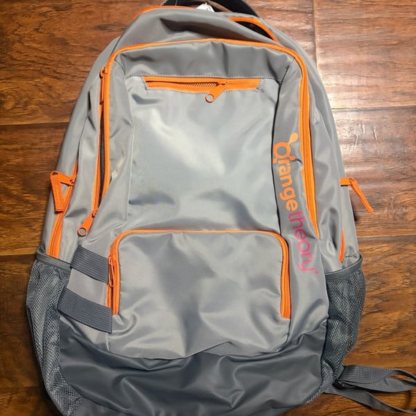 Orangetheory Fitness Backpack Gray Orange