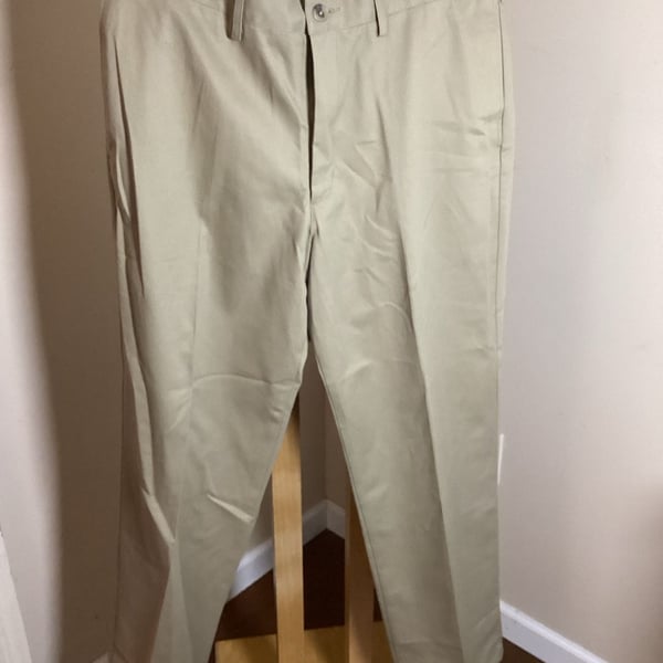 Lands' End Chinos Size 36 Tan Traditional Fit Flat Front Pants