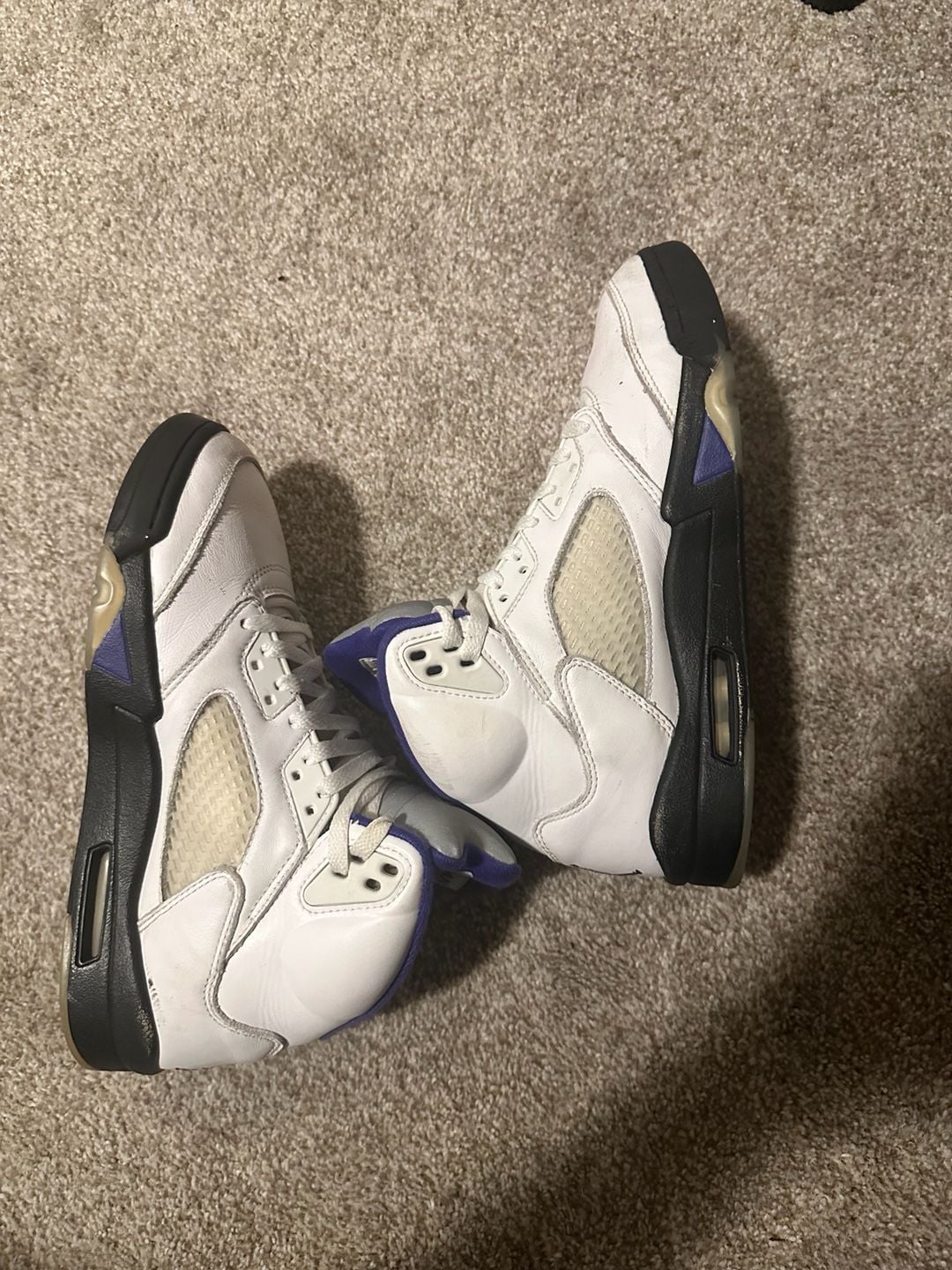 Nike Air Jordan 5 Retro Dark Concord White Black Sneakers 4
