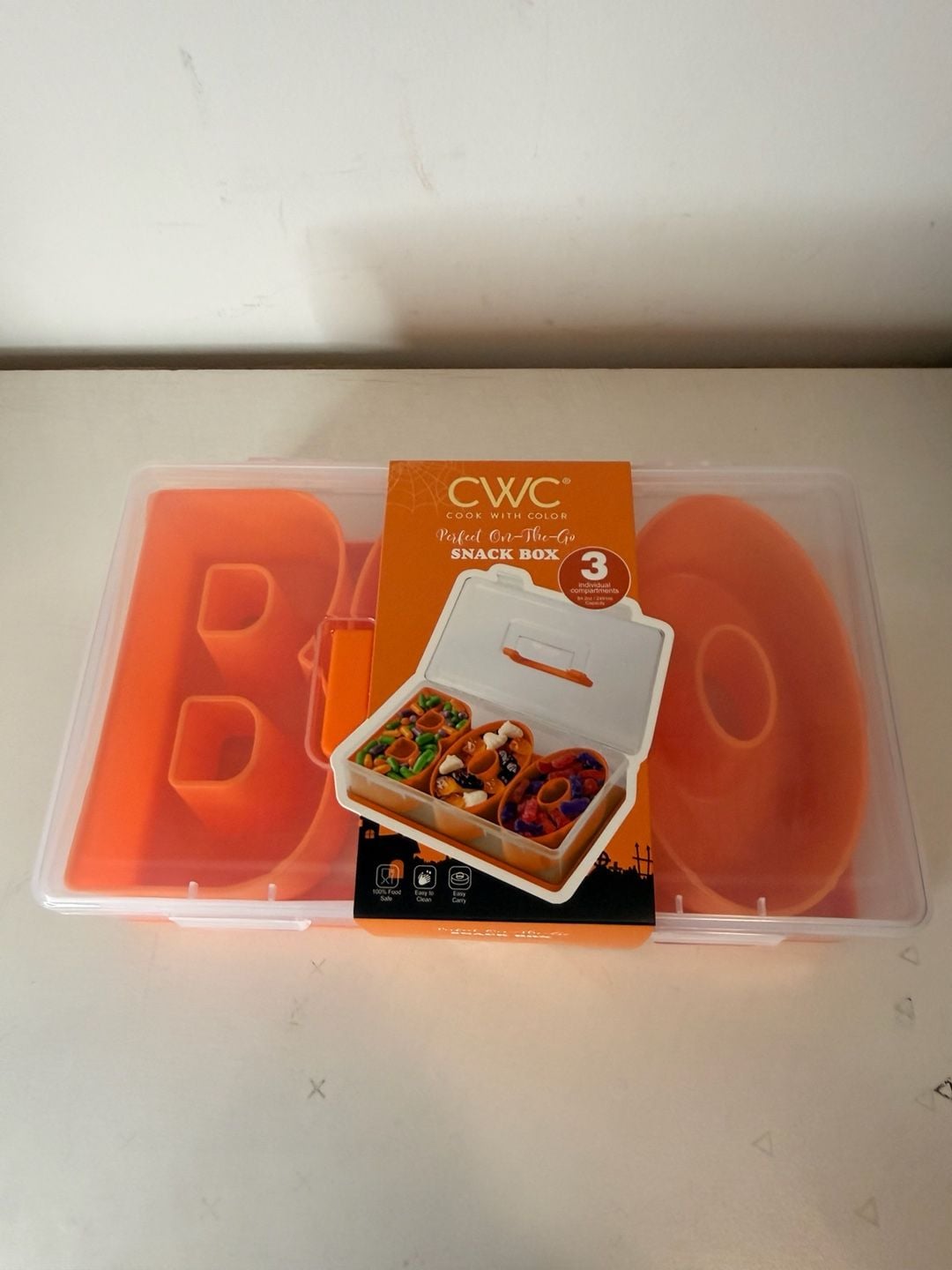 Cook With Color BOO Halloween Snack Box Food Storage Container 1