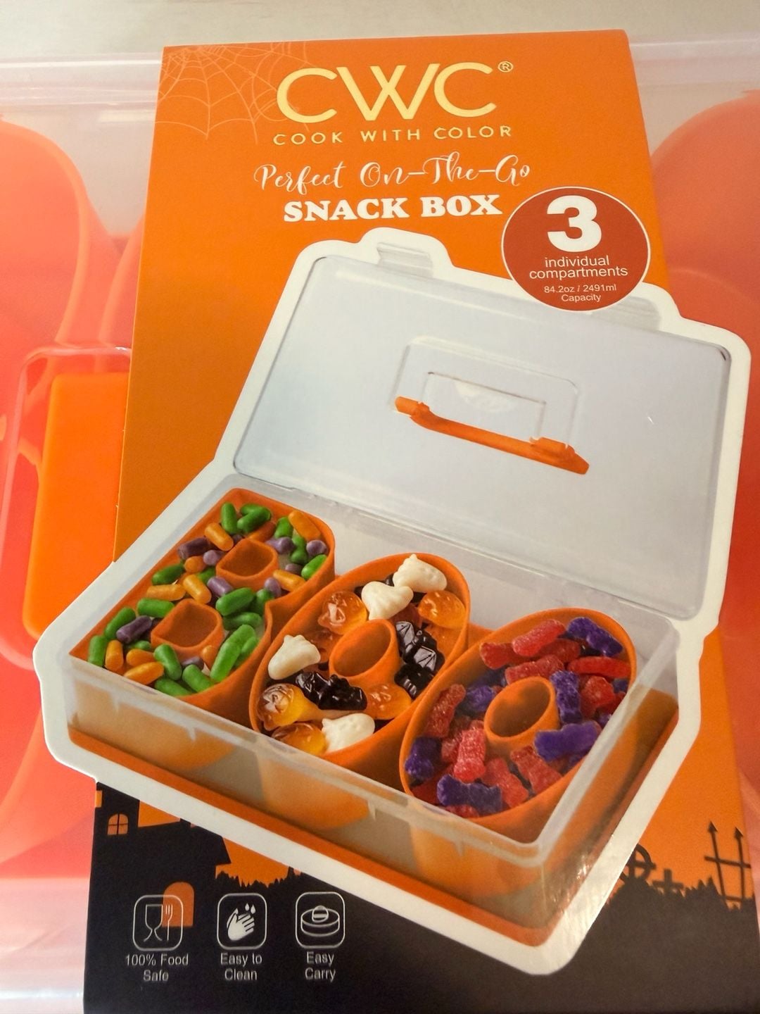 Cook With Color BOO Halloween Snack Box Food Storage Container 2