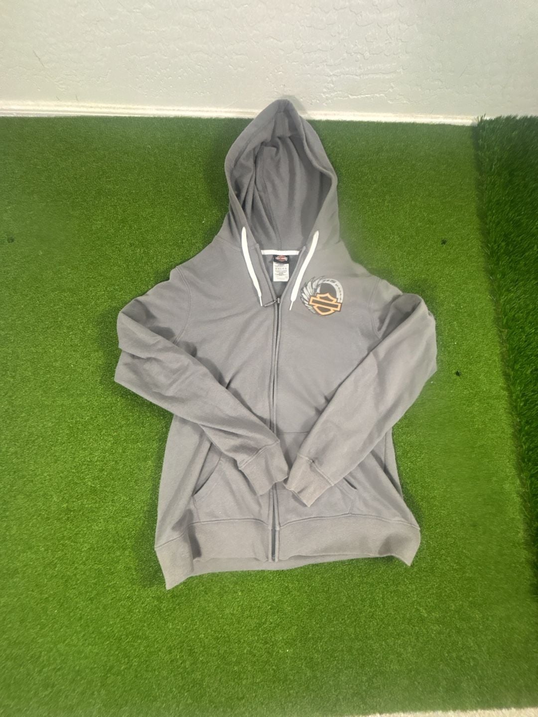 Harley-Davidson Road Runner 115 Years Full-Zip Hoodie Size L Gray 2