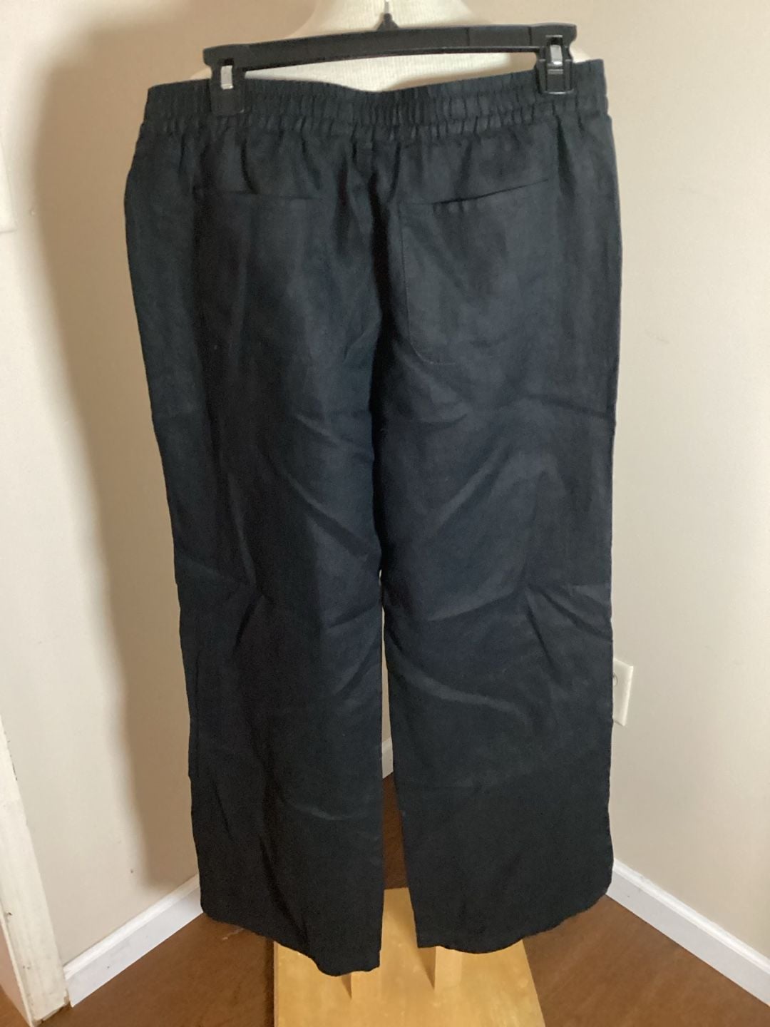 Tommy Bahama Linen Pants Size S/P Black Drawstring 2