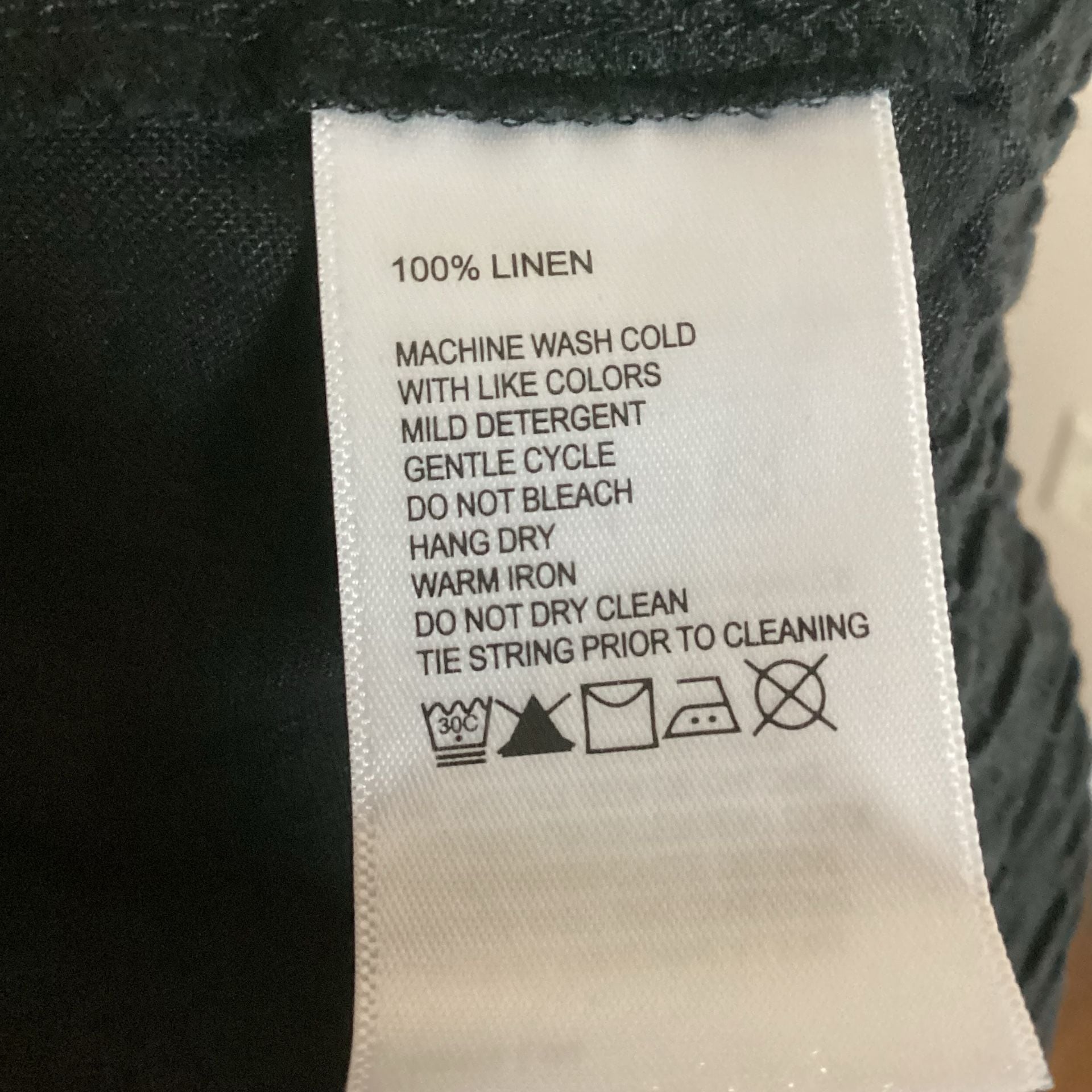 Tommy Bahama Linen Pants Size S/P Black Drawstring 3