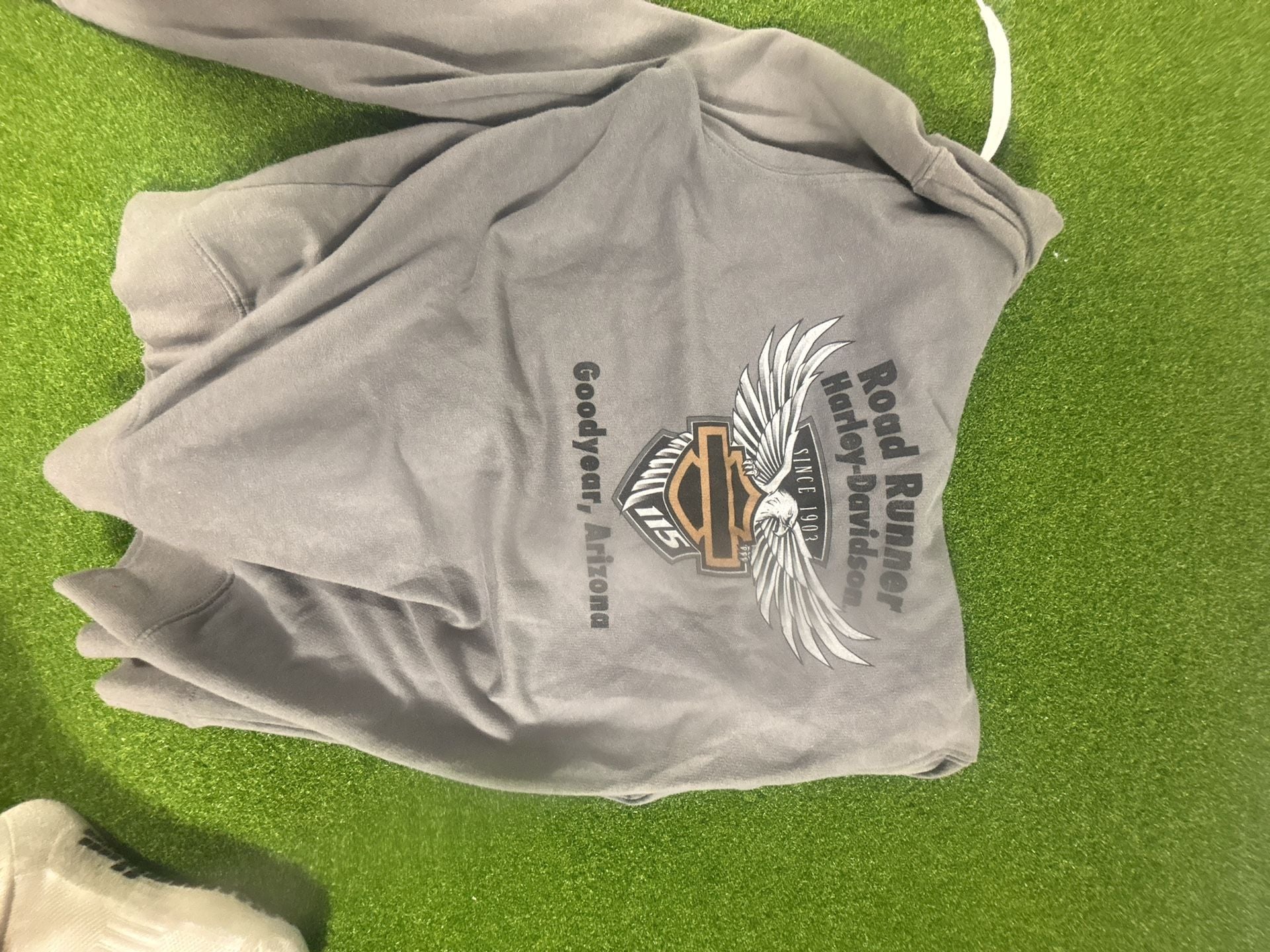 Harley-Davidson Road Runner 115 Years Full-Zip Hoodie Size L Gray 5