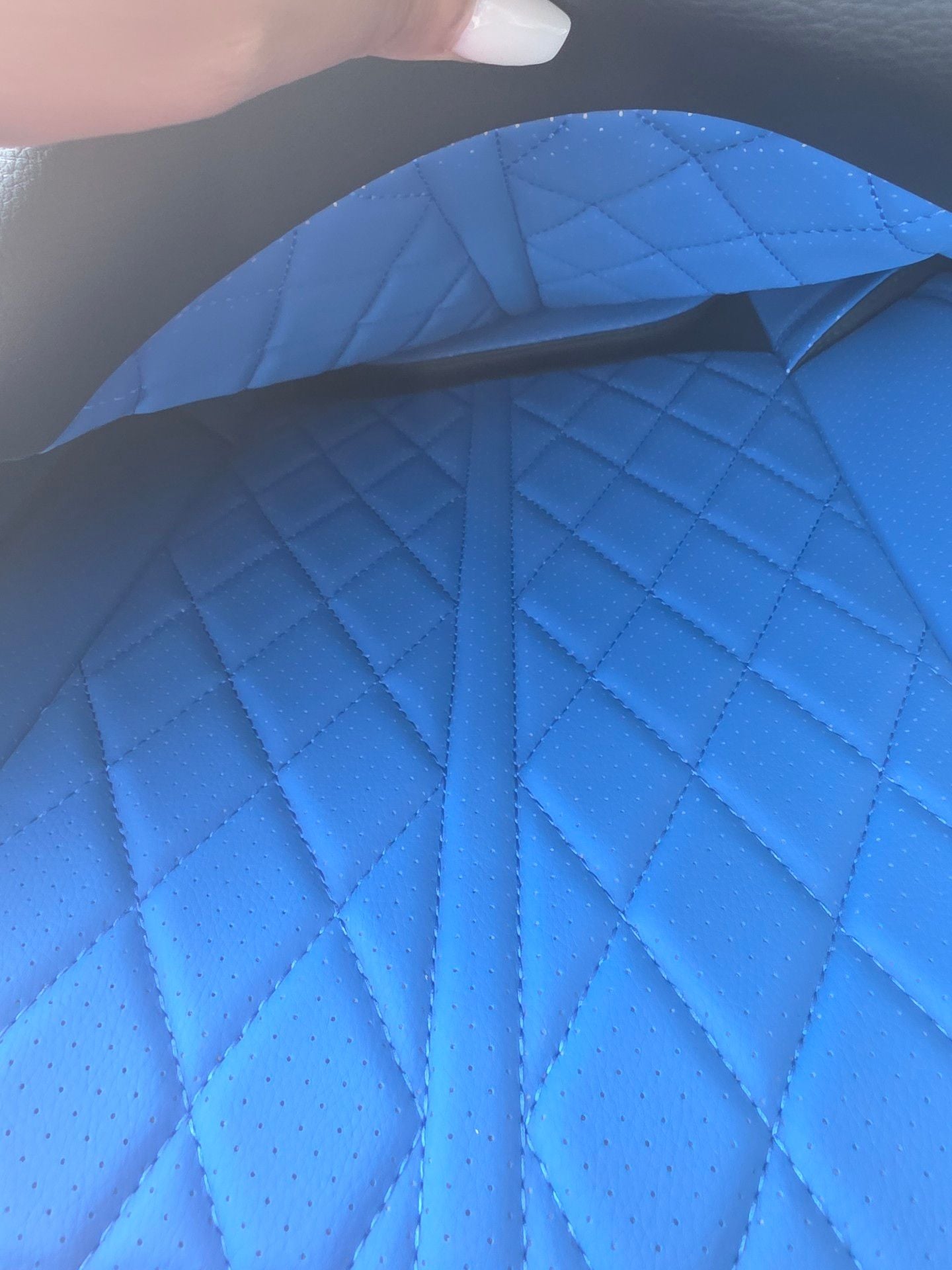 DuDuWang Custom Seat Covers for Ram Black Blue Front 3