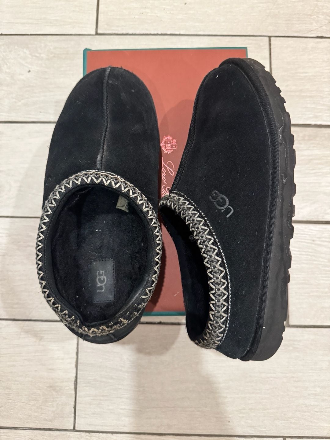UGG Tasman Slippers Black Suede 4