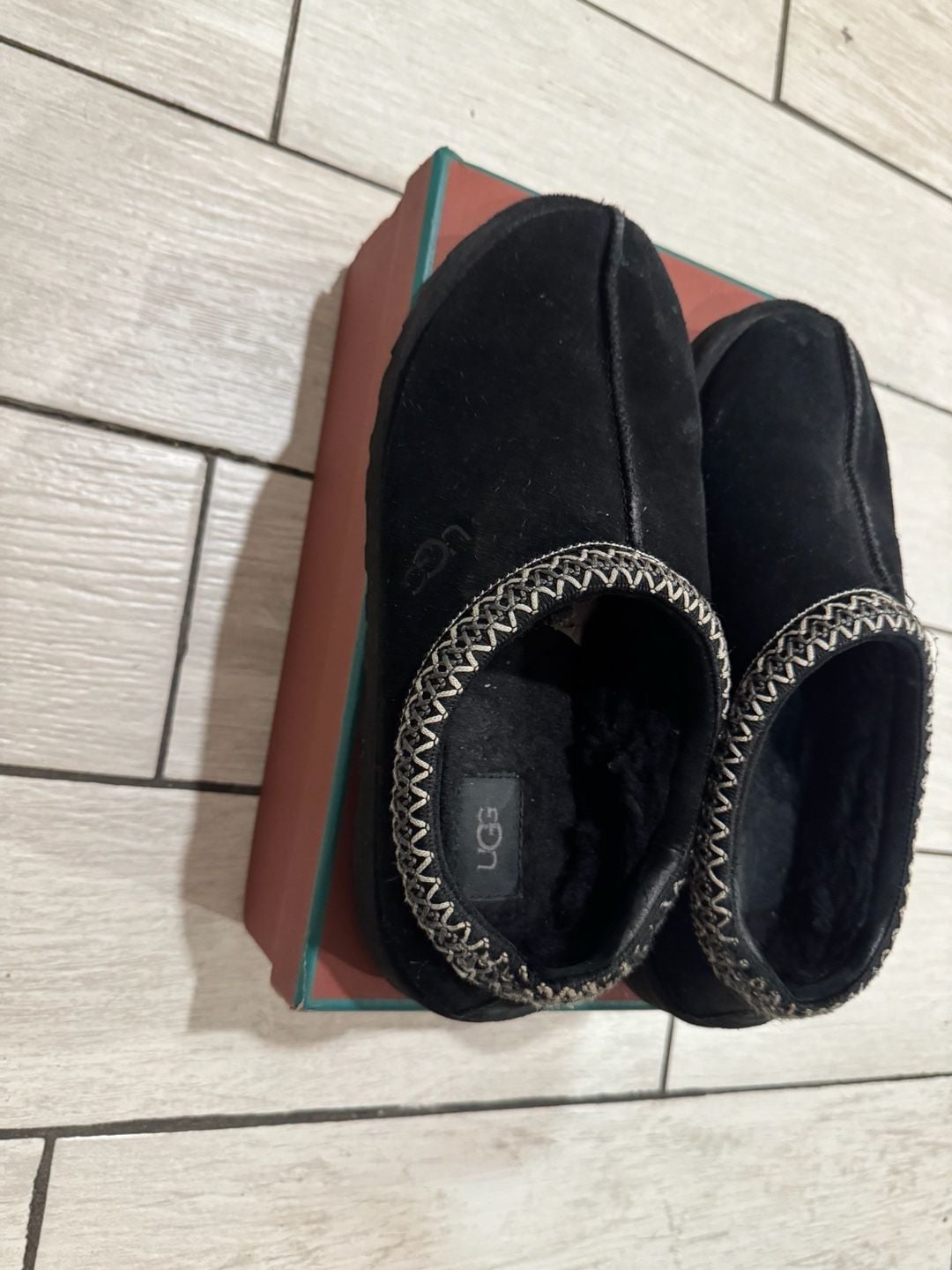 UGG Tasman Slippers Black Suede 2