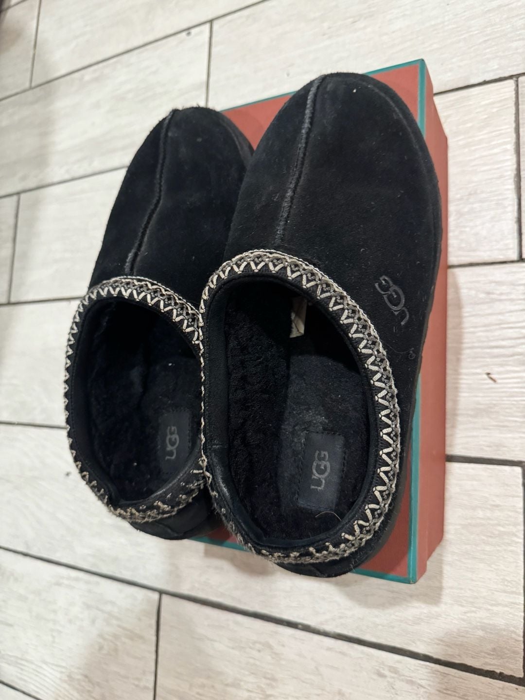 UGG Tasman Slippers Black Suede 7