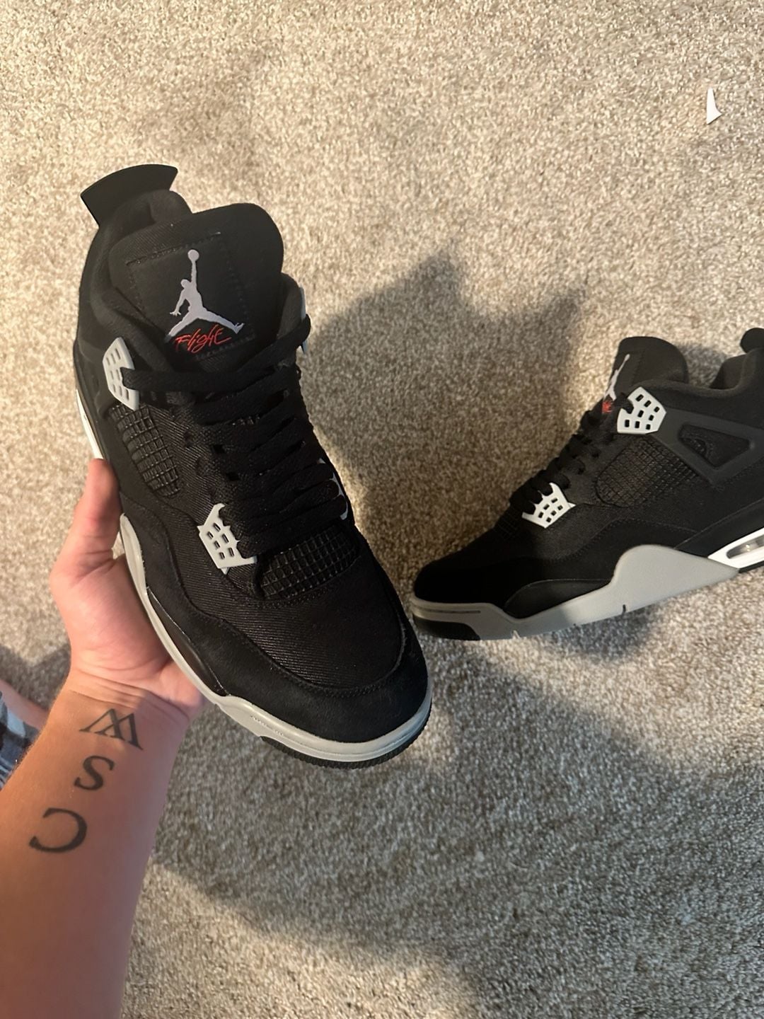 Air Jordan 4 Retro SE Black Canvas GS 3