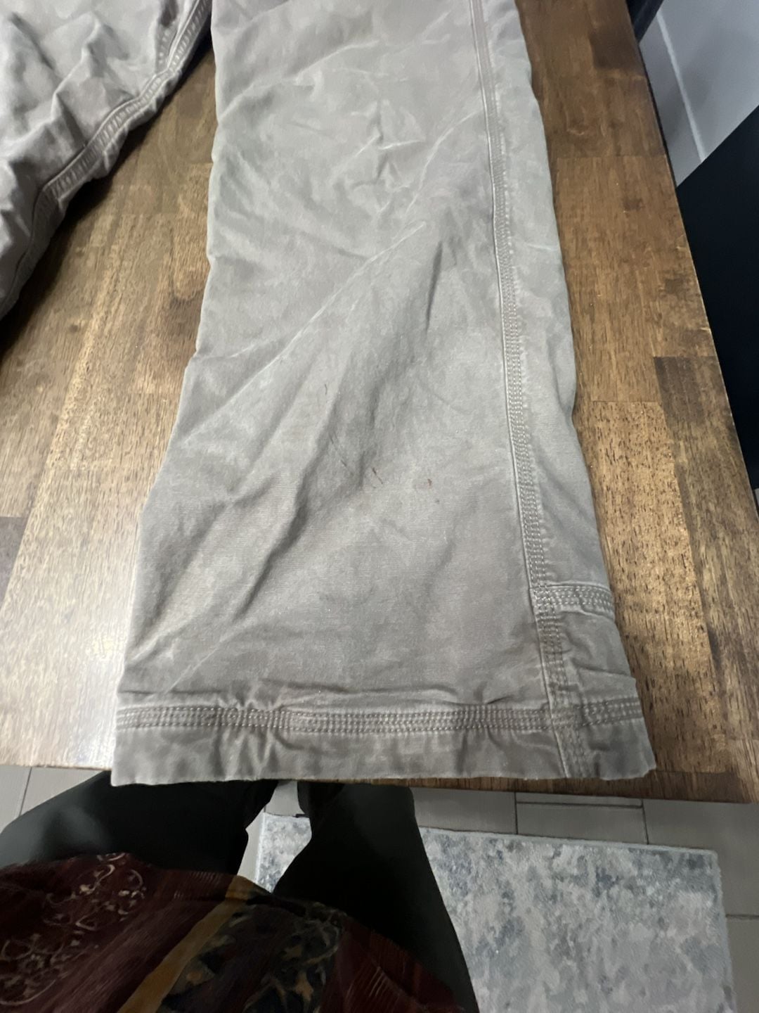 Prana Lined Pants Size 40W x 32L Gray Flannel Plaid 6