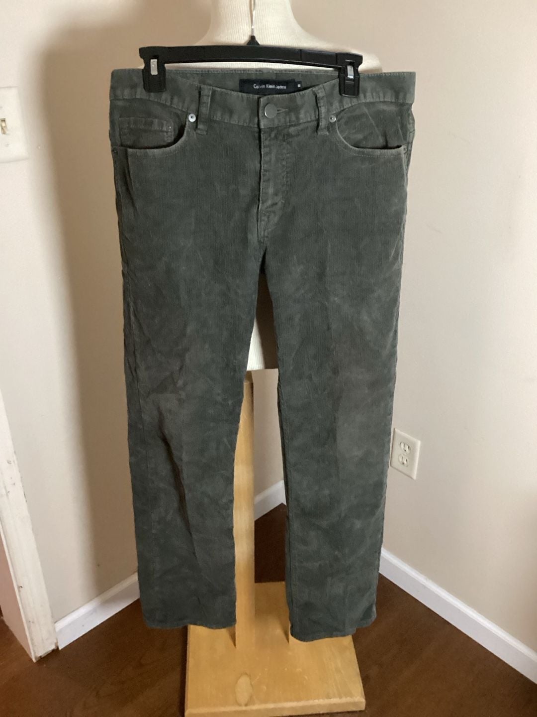 Calvin Klein Jeans Corduroy Pants Size 32 Green 2