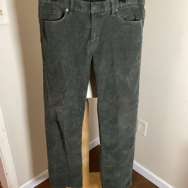 Calvin Klein Jeans Corduroy Pants Size 32 Green