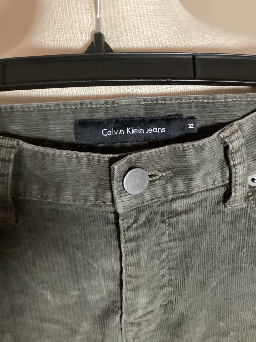 Calvin Klein Jeans Corduroy Pants Size 32 Green 3