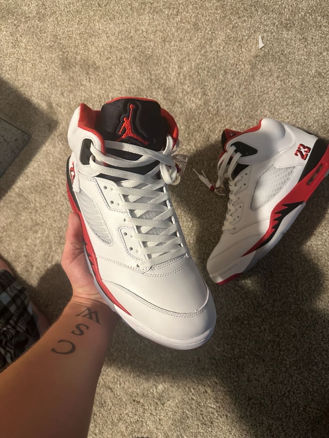 Jordan Air Jordan 5 Retro Fire Red White Black Sneakers 3