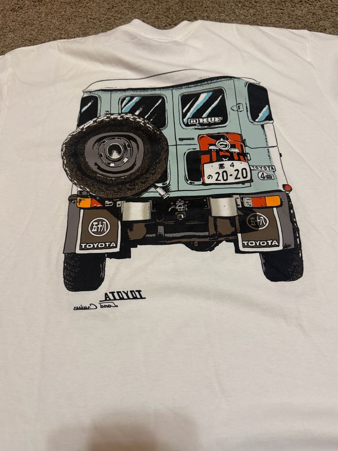 HUF x Toyota Land Cruiser Sixties T-Shirt Size L White 5