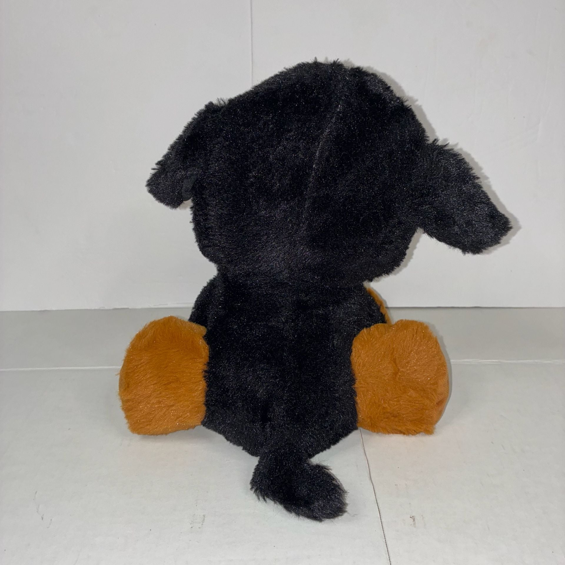 The Toy Factory Rottweiler Dog Plush Stuffed Animal Black Tan Gold Eyes 4