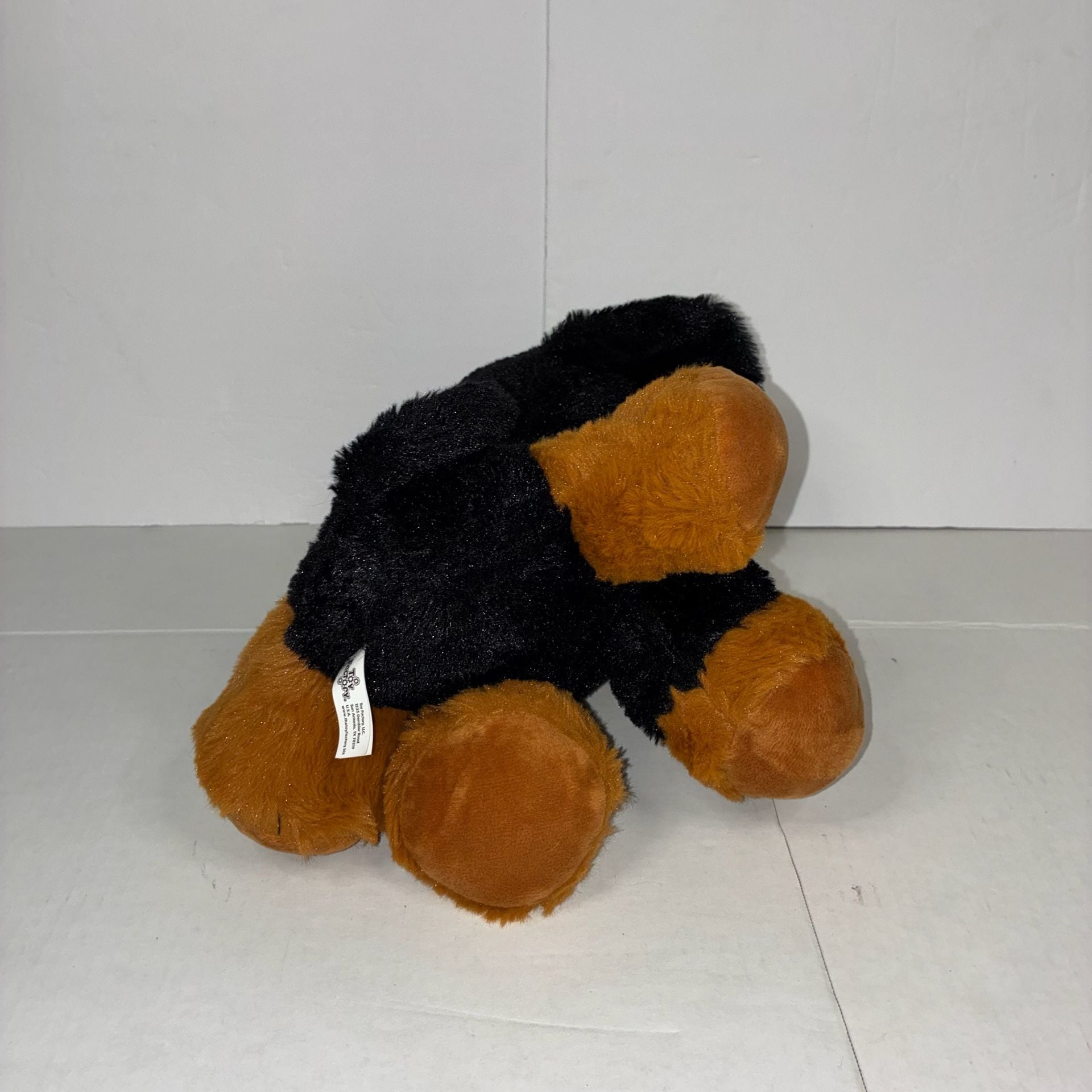 The Toy Factory Rottweiler Dog Plush Stuffed Animal Black Tan Gold Eyes 5