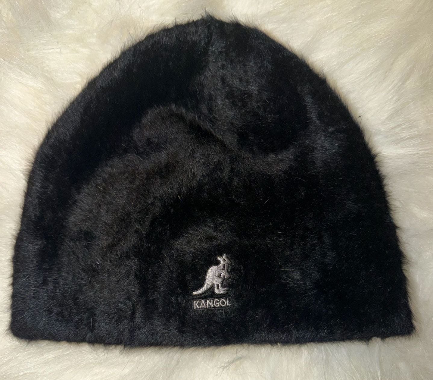 Kangol Furgora Skull Cap Black One Size Furry Beanie Hat 2