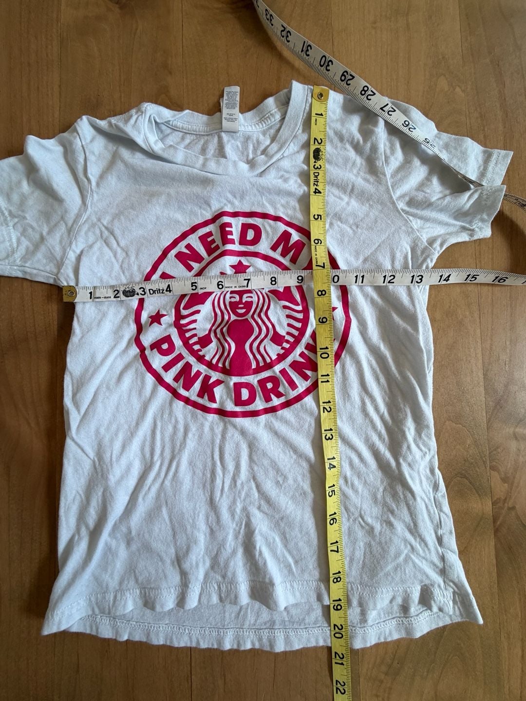 Bella Canvas Kids Pink Drink Graphic T-Shirt Size M 10-12 White 3