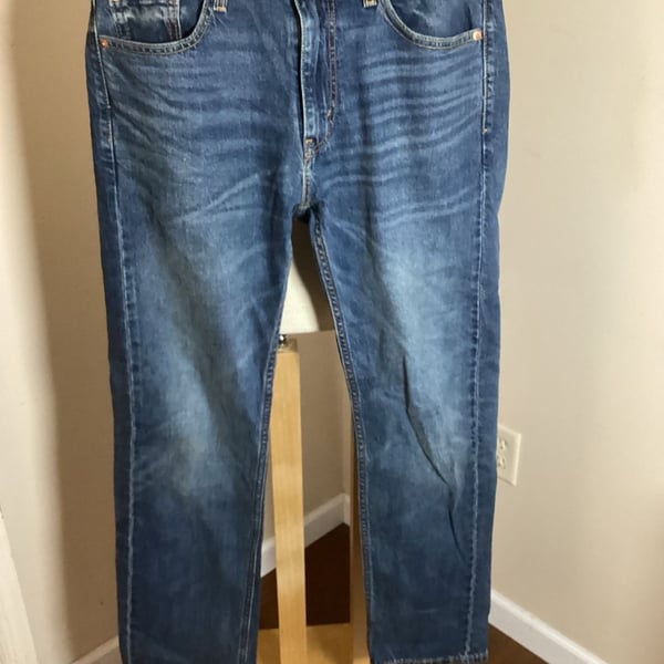 Levi's 505 Regular Fit Jeans Size W30 L32 Blue Denim Straight Leg