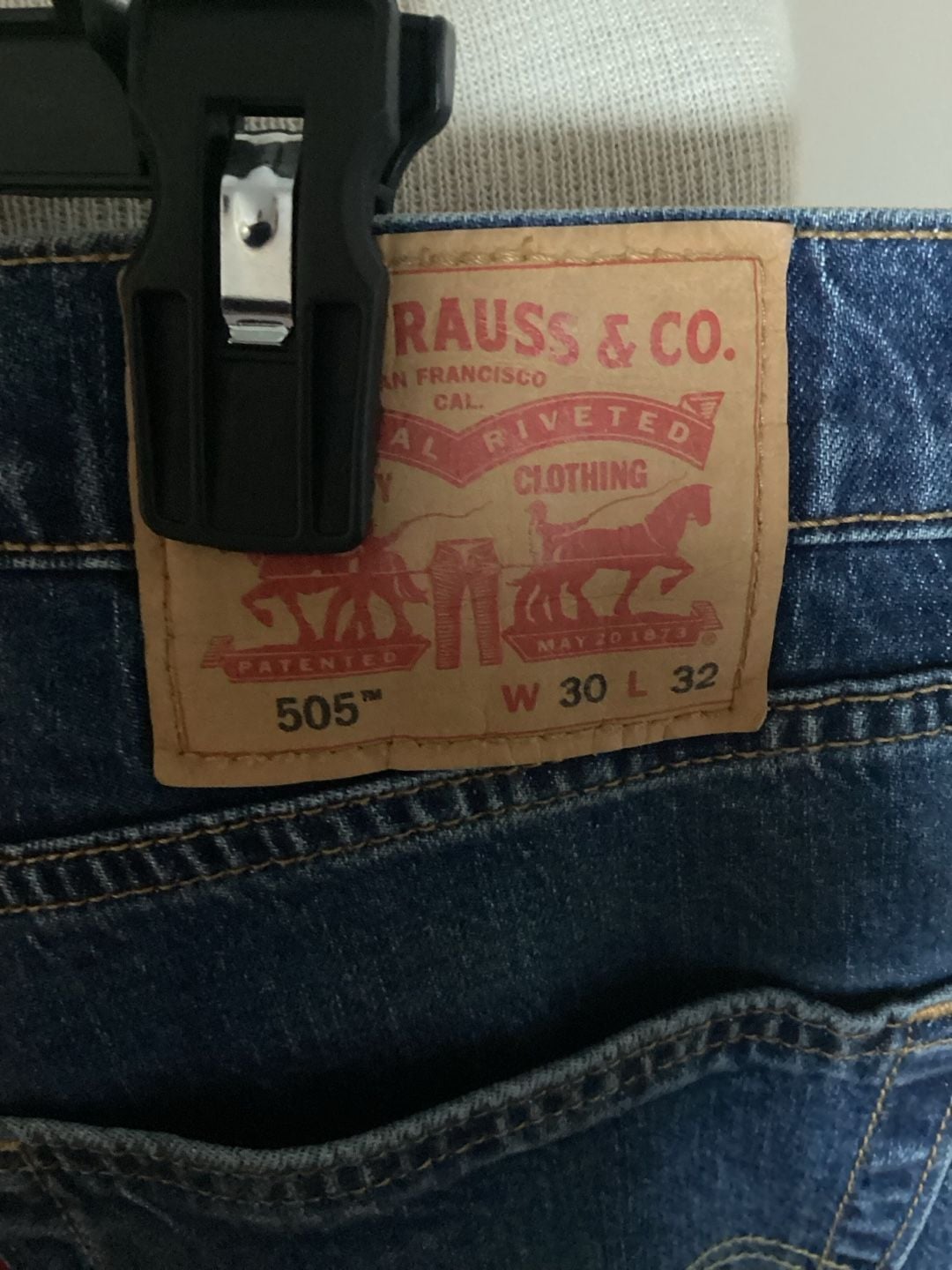 Levi's 505 Regular Fit Jeans Size W30 L32 Blue Denim Straight Leg 4