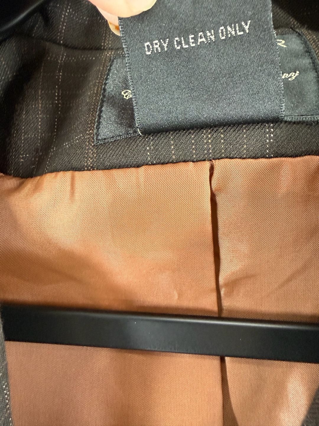 B. Moss Tailor Stretch Plaid Skirt Suit Set Size 2 Brown Y2K Dark Academia 8