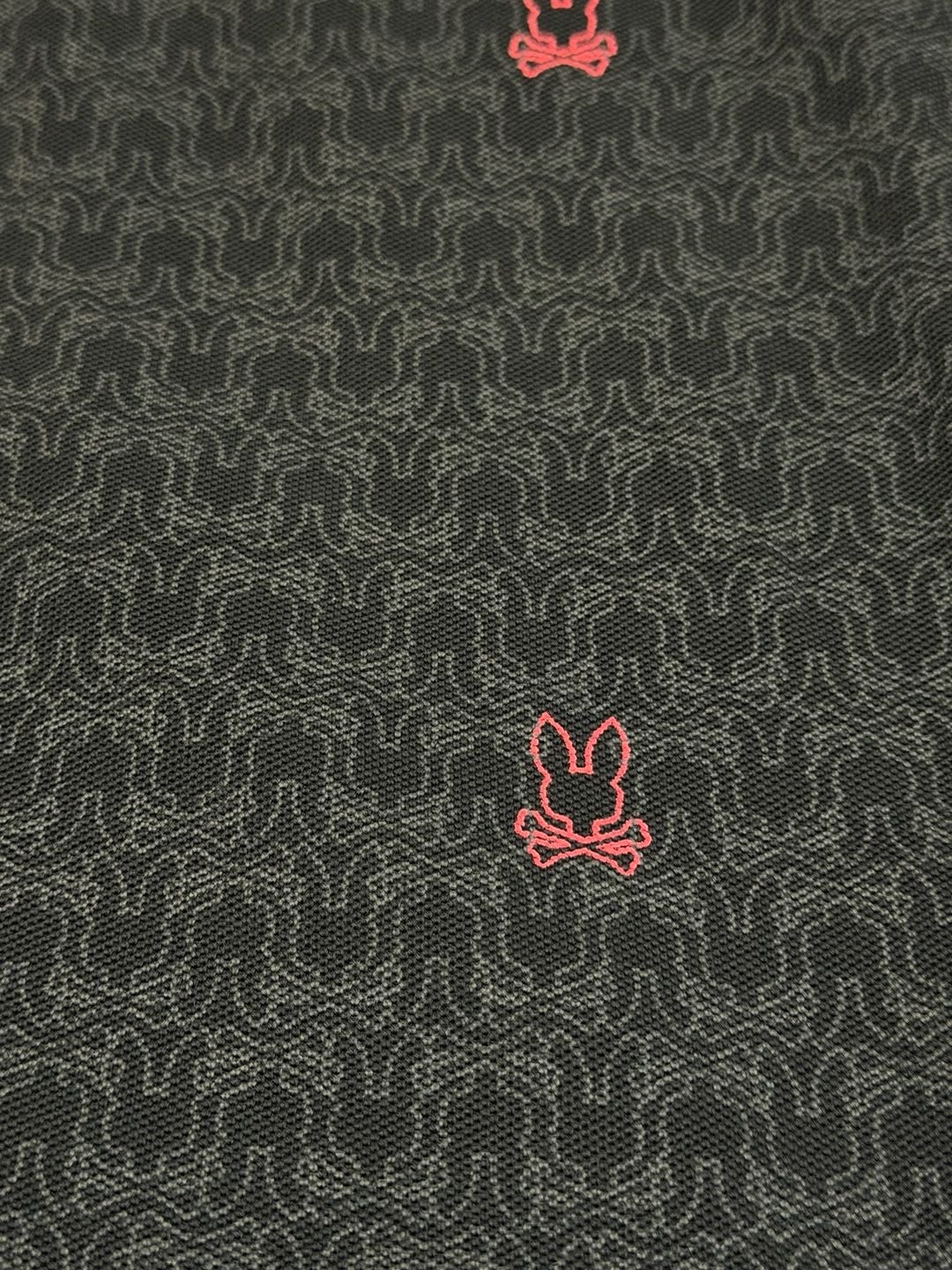 Psycho Bunny Belmont AOP Pique Polo Shirt Size S Navy 3