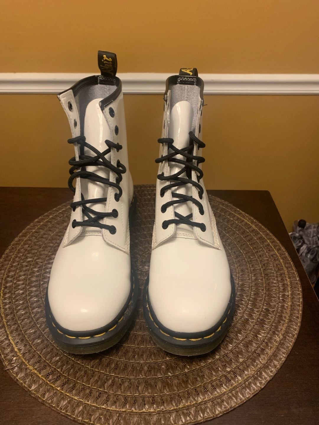 Dr. Martens 1460 Smooth Leather 8-Eye Combat Boots White 5