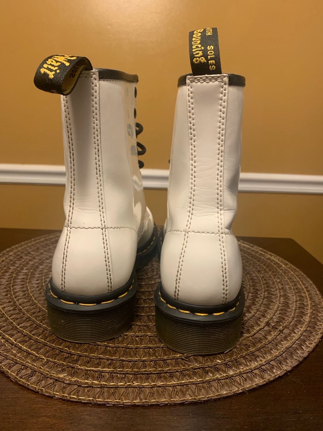 Dr. Martens 1460 Smooth Leather 8-Eye Combat Boots White 6