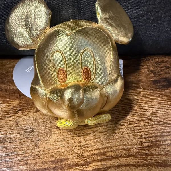 NWT Disney Parks Gold Mickey Mouse Headband Plush