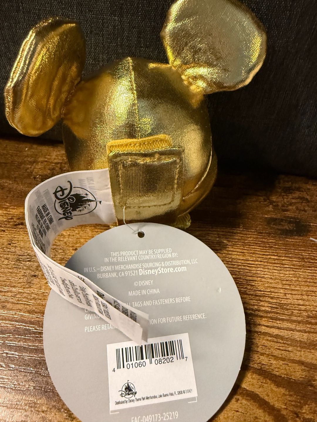 NWT Disney Parks Gold Mickey Mouse Headband Plush 2
