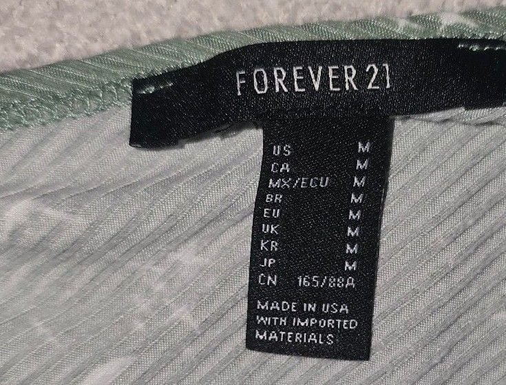 Forever 21 Moon Star Crop Top Size M Green Long Sleeve 4