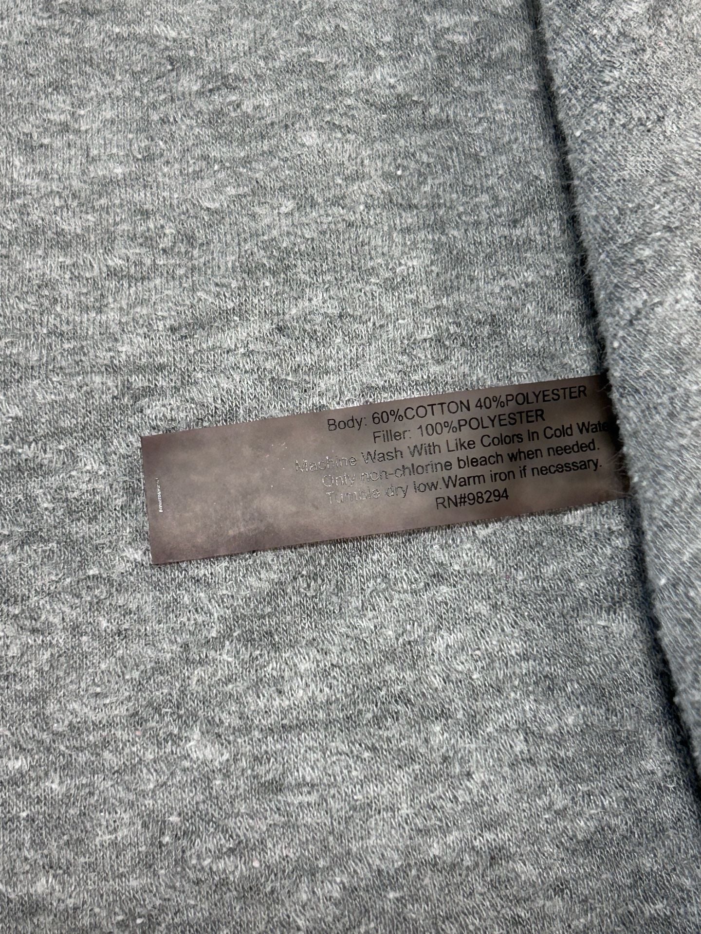 Onque Casual Full Zip Quilted Jacket Size L Gray Cotton Blend 6